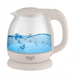 Adler | Kettle | AD 1283C | Electric | 900 W | 1 L | Glass/Stainless steel | 360 rotational base | Cream