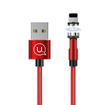 USAMS U59 vlk 2.1A Kiirlaadimise magnetkaabel 1m punase/punase punutud SJ472USB02 (US-SJ472) reguleeritava nurga all