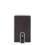 Piquadro , Must Ruuduline, Nahast Kaardihoidja, Ruuduline Libisemisssteem, PP4825B3R-TM, Pruun, Mehele