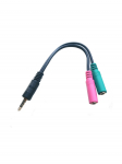 MicroConnect Adapter 3.5mm - 2x3.5mm M-F Audio Headset Adaptercable