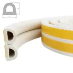 Sanok Tihenduskummist topelt D-profiil 12x14mm valge (2x20m) m