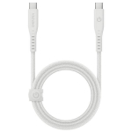 Energea kabel Flow USB-C - USB-C 1.5m biay/white 240W 5A PD Fast Charge (kiirlaadimine)