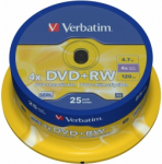 Verbatim Matricas DVD+RW SERL DLP 4,7 GB 4x 25 tk spindel
