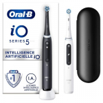 Oral-B iO iO5 mustvalged elektrisidukid hambaharjad Braunilt, kahepakend