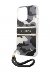 GUESS Kvakate Camo rihma must, iPhone 13 Pro jaoks, GUHCP13LKCABBK