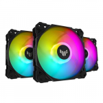 ASUS TUF Gaming TF120 ARGB ventilaatori komplekt kolm ventilaatori komplekti koos ARGB kontrolleriga, arvutikorpuse hujahuti, 12 cm, must