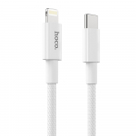 Hoco USB-C Lightning kaabel, PD 3A, 20W, 1 m, valge, X56