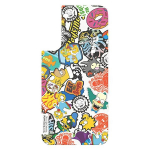 SAMSUNG Paneel GP-TOU021HOQYW do etui Frame Cover do Galaxy S22+ Simpsons Faces biay/white