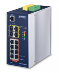 Planet IP30 Industrial L2+/L4 8-Port 1000T 802.3at PoE+ 4-port