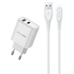 AWEI Laadija GaN PD81L 22,5W Lightning-kaabel USB+USB