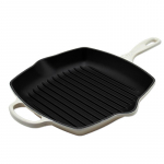 LE CREUSET Signature Square Grill Pan 26cm meringue (20183267160422)