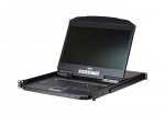 Aten 1U Short Depth USB VGA Single French Keyboard CL3108, 47 cm