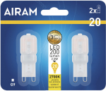 Airam LED pirn kuppel opaal G9 lamp 200 lm 2-pakk (4711799)