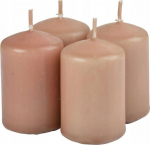 Homea Essential Pillar Candle Opium Scent Beige 4pcs