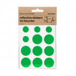 BOOKMAN Reflective Stickers for Bicycles, Green Dots