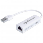 Manhattan USB adapter USB 2.0 - RJ45 kiire Ethernet valge