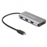 StarTech.com 3 USB-C 10Gbps portiga kaarti kvakirjeldaja - 3x USB-A AND 1x SD slot - liikuv USB 3.1/3.2 Gen 2 tp C adapter hub - arvuti hub - USB bussi toit - Thunderbolt 3 kompatiibne