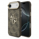 GUESS iPhone'i 17 Air kest GUHCP17M4GMGCBR (PU koos suure 4G Classic logoga) kuldne pruun