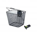 Front basket for BASIL Bilbao KF stem, with handle, black