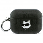 Karl Lagerfeld Etui Monogram Choupette AirPods Pro 3 musta vrvi kaitsembrise jaoks