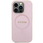 Guess GUHMP15SPSAHMCP iPhone 15 6.1" rozvy|pink hardcase Saffiano MagSafe