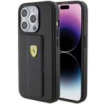 FERRARI FEHCP15XGSPSIK iPhone 15 Pro Max 6.7" tarny/must hardcase Grip Stand Metal Logo