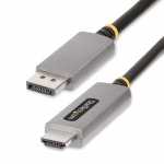 StarTech.com 6ft (2m) DisplayPort HDMI adapterkabel, 8K 60Hz, 4K 144Hz, HDR10, DP 1.4 HDMI 2.1 aktiivne video muundja, DisplayPort arvuti HDMI monitoorile, M/M - DisplayPort HDMI kabel