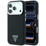 Case Guess Grained Triangle Logo MagSafe for iPhone 18 Pro Max / 17 Pro Max black