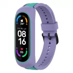 Fusion Accessories Fusion Dual Color band for Xiaomi Mi Band 3 | 4 | 5 | 6 green - purple