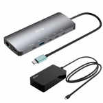 i-tec USB-C Metal Nano 3x Display dokkjaam 2x HDMI 1x USB-C video LAN Audio kaardilugeja Power Delivery 140W + laadija 140W