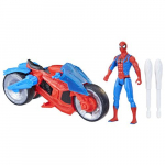 Hasbro Marvel Spider-Man Spider-Man Web Blast Cycle Kids Playset with Poseable Spider-Man Action Figure