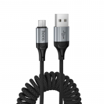 USB kaabel Hoco 2,4A, A-pistikust Micro USB-pistikusse, 1,5 m, must X121