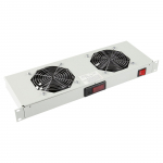 Lanview 2 FANS, DIGITAL THERMOSTAT RACK MOUNT FAN MODULE 1U