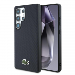 Case Lacoste Iconic Petit Pique Woven Logo MagSafe to Samsung Galaxy S25 Ultra navy
