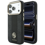Etui Guess 4G with Stripe Round and Classic Logos MagSafe do iPhone 18 Pro Max / 17 Pro Max czarny