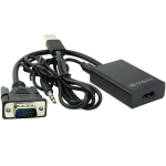 MicroConnect VGA + Audio to HDMI converter With USB power and Audio.