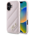 Karl Lagerfeld KLHCP16SPQQDSMGP iPhone 16 6.1" rowy/pink hardcase Tepitud allkirjaga