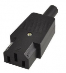 MicroConnect IEC Power Adaptor C13 Plug C13 Socket, Straight, Black