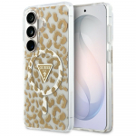 GUESS Etui IML Leopard Print Triangle MagSafe Samsung Galaxy S26 jaoks pruun