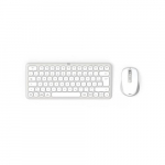 Hama WKM-500 keyboard Mouse included Home USB + RF Wireless + Bluetooth QWERTZ German Grey, White