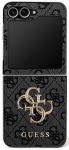 GUESS leminekumbris SAMSUNG Z Flip7 GUHCZF74GMGGR (nahkvtuta 4G metalllogo) must