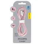 Blavec CCA-CL24P30 andmelekut ja laadimiskaabel | USB-C kuni Lightning | PD | 20W | 3m | roosa