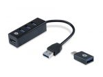 Conceptronic HUBBIES 4-port USB 3.0 jaotur USB-C OTG-adapteriga