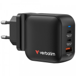 Verbatim Mini GaN vrgulaadija 70W 2xUSB-C PD/1x USB-A QC must 32229