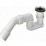 Viega shower tray siphon with strainer and rubber stopper 52mm chrome
