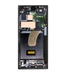 LCD display + Touch Unit + Front Cover Samsung S918 Galaxy S23 Ultra Phantom Black (Service Pack)
