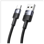 USAMS Kabel USB-A na USB-C 3A 1,2m alumiiniumsulamist andmesidekaabel SY seeria SJ718USB01 (US-SJ718)