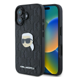 Karl Lagerfeld KLHCP16SPGKLKIPK iPhone 16 6.1" tarny/must hardcase Monogram Karl Head Pin