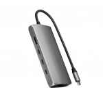 Satechi USB-C mitmeportne adapter 8K koos Ethernetiga V3 8-in-1 USB-C keskus, millega kaasas 8K HDMI, Ethernet, USB ja SD kaardi laienemine slearvutitele