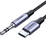UGREEN mini-Jack 3,5mm AUX to USB-C kabel 1 m 30633 TumehallTranslation:Mini-Jack 3.5mm AUX to USB-C kabel 1 m 30633 Deep Gray